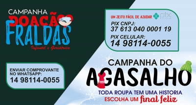 Campanhas do Agasalho 2021 e de Doação de Fraldas