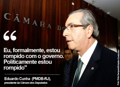Eduardo Cunha anuncia rompimento com o governo e diz que é 