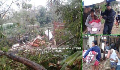 Temporal deixa uma pessoa ferida, interdita casas e famílias ficam desabrigadas em Marília
