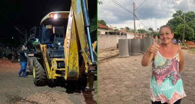 Vera Cruz: galerias pluviais na rua 13 de Maio prosseguem, mesmo com a chuva