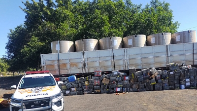 Polícia Rodoviária apreende quase cinco toneladas de maconha