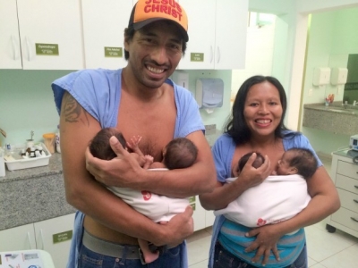 Pais negam abandono das quadrigêmeas indígenas