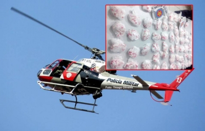 Polícia apreende grande quantidade de cocaína na Vila Barros. Águia apoiou operação