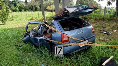 Homem morre após bater carro contra árvores em rodovia da região