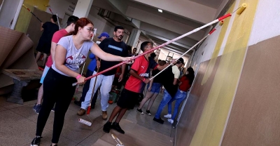 Trote Solidário da Unimar: Acadêmicos revitalizaram a Escola Estadual Antônio Augusto Neto
