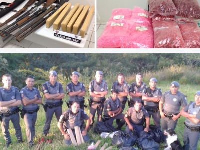 Força Tática localiza drogas e armas enterradas na Vila Barros