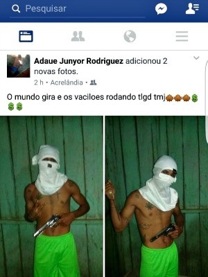 Ex-detento posta foto com armas e é preso