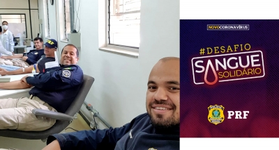 PRF de Marília participa da campanha #DesafioSangueSolidário