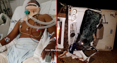 Caminhoneiro mariliense sofre grave acidente e família faz campanha pelas redes sociais