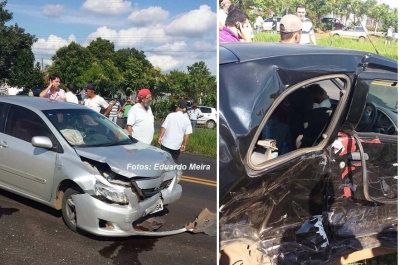 Mulher fica ferida em acidente na SP-333