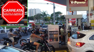 Motoristas fazem novo protesto hoje contra preço dos combustíveis