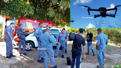  Bombeiros usam até drones em buscas por homem em buracão. Mas, era 