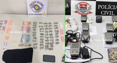 Operações das Polícias Militar e Civil apreendem drogas, caça niqueis e jogo do bicho