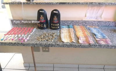 PM faz operação em Vera Cruz e prende dois: um por drogas e outro por assalto