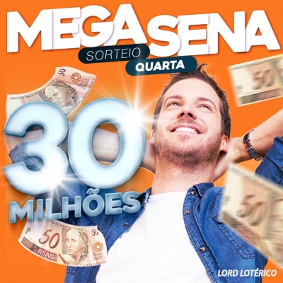 Mega-Sena acumula e pode pagar R$ 30 Milhões nesta quarta