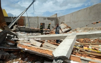 Tragédia na região: laje desaba e mata duas pessoas