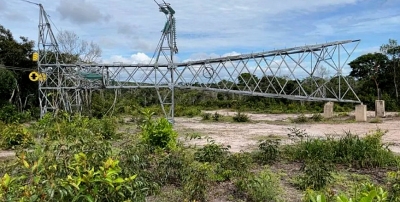 Torre de transmissão de energia na região também é alvo de vandalismo