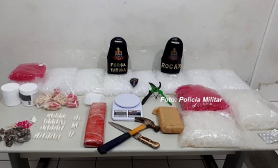 PM descobre "laboratório doméstico" para preparar drogas em Marília