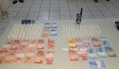 Após praticar assaltos, criminoso é preso pela PM com drogas