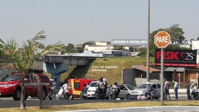 Acidente com motos deixa três vítimas