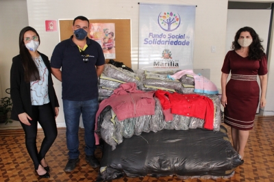 Entrevias doa cobertores e agasalhos ao Fundo de Solidariedade de Marília