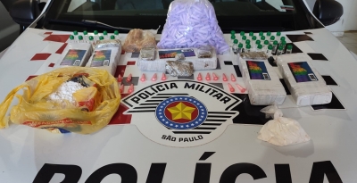 PM apreende mais de 8 quilos de drogas em Marília