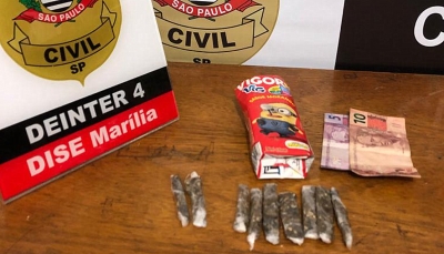 Rapaz é preso pela DISE vendendo drogas na zona sul de Marília