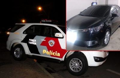 Veículo de luxo dublê é apreendido pela Força Tática em Marília