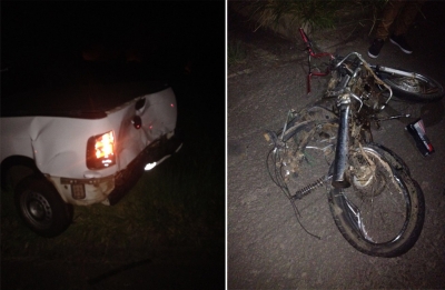 Moto fica destruída em acidente na rodovia