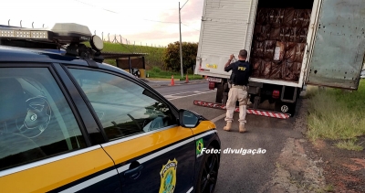 PRF apreende 250 mil maços de cigarros contrabandeados