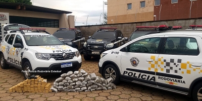Polícia Rodoviária apreende mais de 75kg de haxixe e maconha