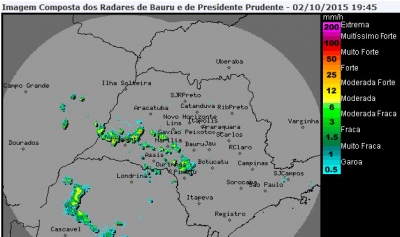 Forte chuva se aproxima de Marília durante a noite
