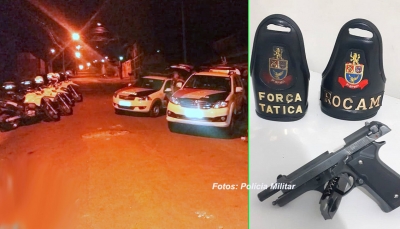 Rapaz é preso pela Polícia Militar com pistola de uso restrito 