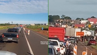 Acidente provoca congestionamento no trecho em obras na SP-294 em Marília