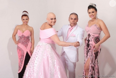 Outubro Rosa inspira estilista em coleção de vestidos de noivas