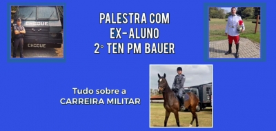 Concursos da PM: ex-aluno e atual tenente faz palestra no Esquema Concursos