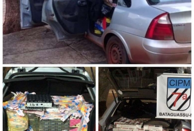 Carro com placas de Garça é apreendido com contrabando