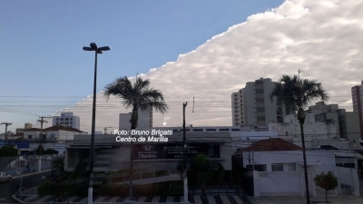 Frente fria: internautas registram "nuvem gigante" em Marília