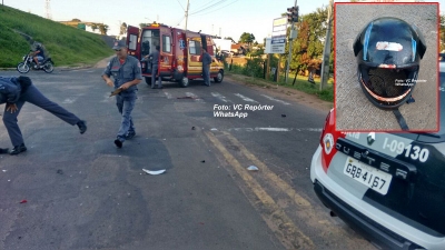 Acidente entre motos deixa vítima na UTI