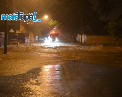 Chuva forte causa alagamentos na região