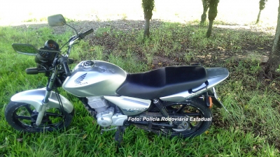 Polícia Rodoviária recupera moto furtada. Dono nem sabia do crime
