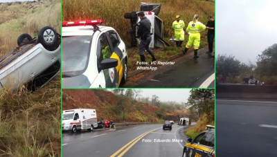 Chuva causa acidentes em rodovias