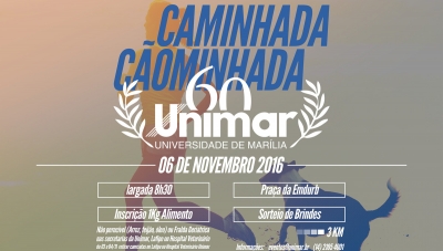 Unimar realiza Caminhada e Cãominhada neste domingo, em comemoração aos 60 anos