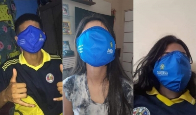 Máscara gigante distribuída para alunos do Amazonas vira meme na internet