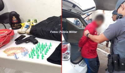 PM prende rapaz que praticava assaltos na zona sul. Ele chegou a ser atropelado por vítima