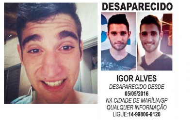 Desaparecimento de rapaz é mistério em Marília