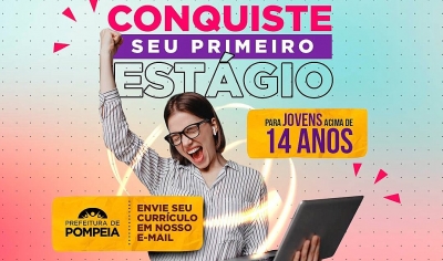 Pompeia: Prefeitura lança programa de estágio e menor aprendiz