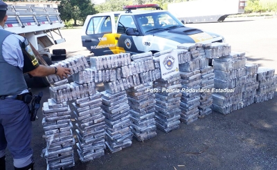 Polícia Rodoviária apreende 500 tabletes de cocaína