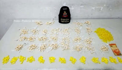 Rapaz é preso pela PM com mais de 1.400 porções de drogas em Marília
