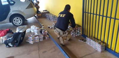 Veículo com produtos de beleza contrabandeados é apreendido na BR-153